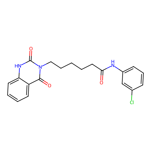N-(3-chlorophenyl)-6-(2-hydroxy-4-oxoquinazolin-3(4H)-yl)hexanamide structure