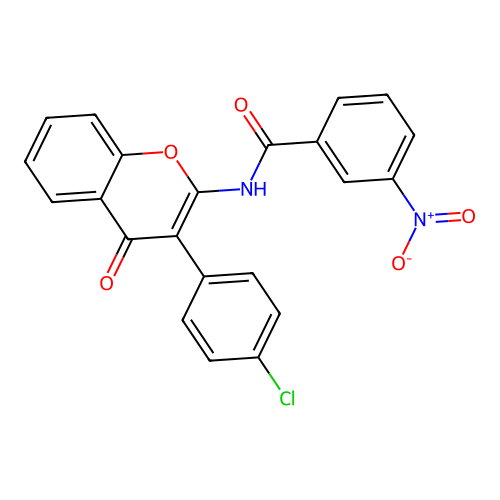 N-(3-(4-chlorophenyl)-4-oxo-4H-chromen-2-yl)-3-nitrobenzamide structure