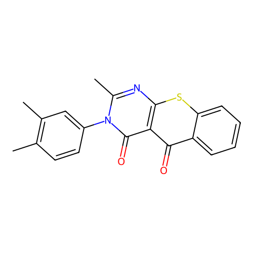 3-(3,4-dimethylphenyl)-2-methyl-4H-thiochromeno[2,3-d]pyrimidine-4,5(3H)-dione structure