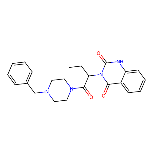 3-[1-(4-benzylpiperazin-1-yl)-1-oxobutan-2-yl]-2-hydroxyquinazolin-4(3H)-one structure