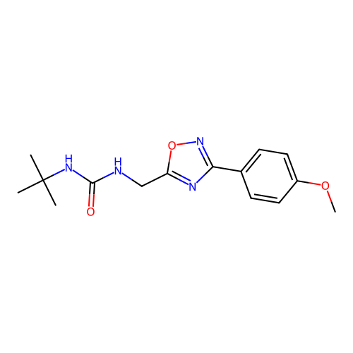 1-Tert-butyl-3-[[3-(4-methoxyphenyl)-1,2,4-oxadiazol-5-yl]methyl]urea structure