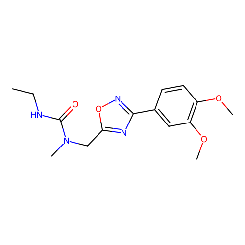 1-{[3-(3,4-Dimethoxyphenyl)-1,2,4-oxadiazol-5-yl]methyl}-3-ethyl-1-methylurea structure