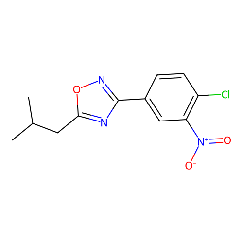 3-(4-Chloro-3-nitrophenyl)-5-isobutyl-1,2,4-oxadiazole structure