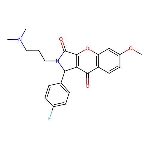 2-(3-(dimethylamino)propyl)-1-(4-fluorophenyl)-6-methoxy-1,2-dihydrochromeno[2,3-c]pyrrole-3,9-dione structure