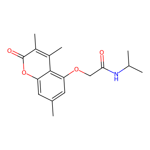 N-(propan-2-yl)-2-[(3,4,7-trimethyl-2-oxo-2H-chromen-5-yl)oxy]acetamide structure