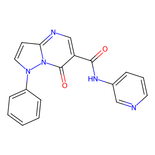 Pyrazolo(1,5-a)pyrimidine-6-carboxamide, 1,7-dihydro-7-oxo-1-phenyl-N-3-pyridinyl- structure