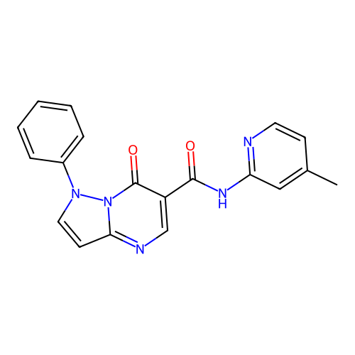 Pyrazolo(1,5-a)pyrimidine-6-carboxamide, 1,7-dihydro-N-(4-methyl-2-pyridinyl)-7-oxo-1-phenyl- structure