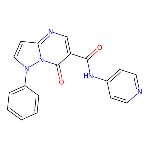 Pyrazolo(1,5-a)pyrimidine-6-carboxamide, 1,7-dihydro-7-oxo-1-phenyl-N-4-pyridinyl- structure