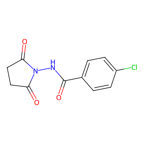 4-chloro-N-(2,5-dioxopyrrolidin-1-yl)benzamide structure