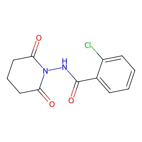 2-chloro-N-(2,6-dioxopiperidin-1-yl)benzamide structure