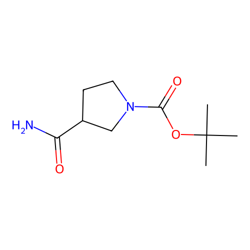 Tert-butyl 3-carbamoylpyrrolidine-1-carboxylate structure