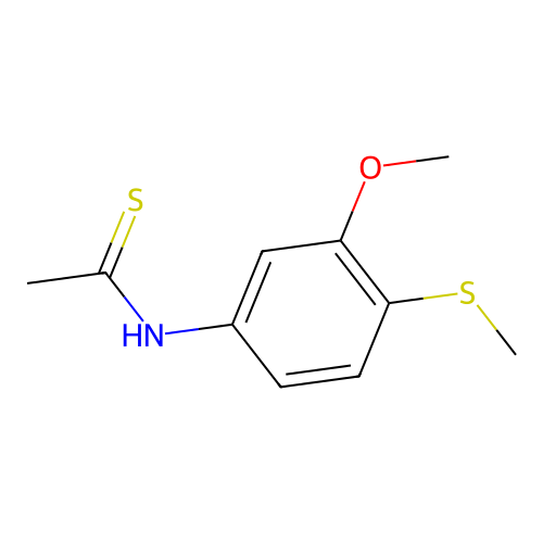 Ethanethioamide, N-[3-methoxy-4-(methylthio)phenyl]- structure