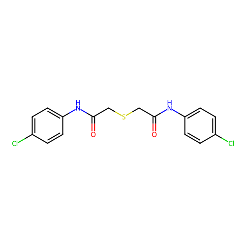 2,2'-Thiobis[n-(4-chlorophenyl)acetamide] structure