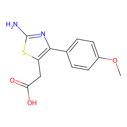 [2-Amino-4-(4-methoxy-phenyl)-thiazol-5-yl]-acetic acid structure