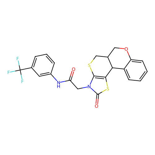 C22H17F3N2O3S2 structure