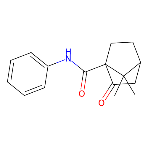 7,7-dimethyl-2-oxo-N-phenylbicyclo[2.2.1]heptane-1-carboxamide structure