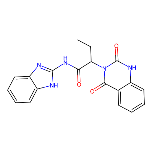 N-(1H-benzimidazol-2-yl)-2-(2-hydroxy-4-oxoquinazolin-3(4H)-yl)butanamide structure