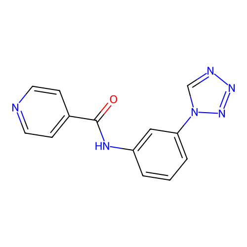 N-[3-(tetrazol-1-yl)phenyl]pyridine-4-carboxamide structure