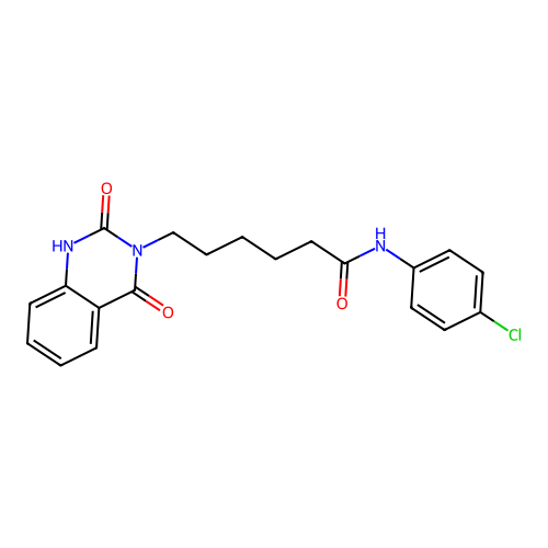 N-(4-chlorophenyl)-6-(2-hydroxy-4-oxoquinazolin-3(4H)-yl)hexanamide structure