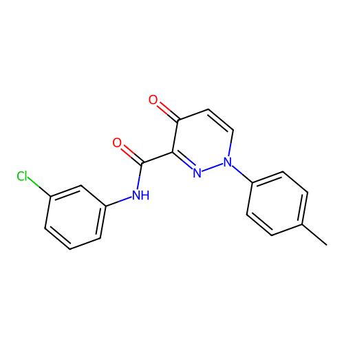 N-(3-chlorophenyl)-1-(4-methylphenyl)-4-oxo-1,4-dihydropyridazine-3-carboxamide structure