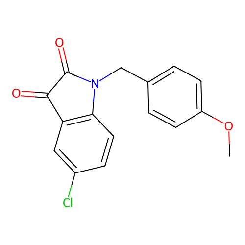 5-Chloro-1-[(4-methoxyphenyl)methyl]indole-2,3-dione structure
