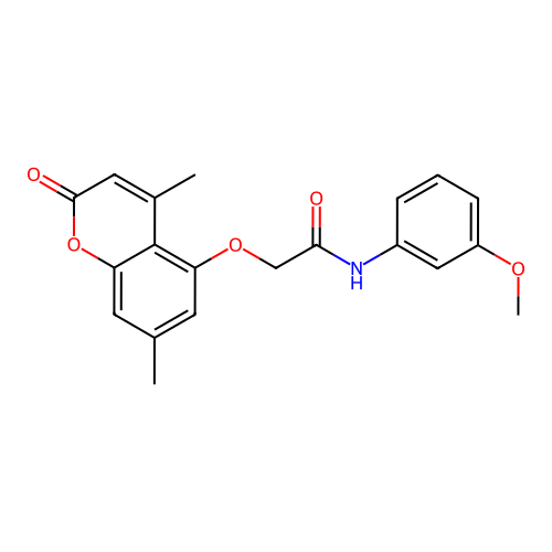 2-((4,7-dimethyl-2-oxo-2H-chromen-5-yl)oxy)-N-(3-methoxyphenyl)acetamide structure
