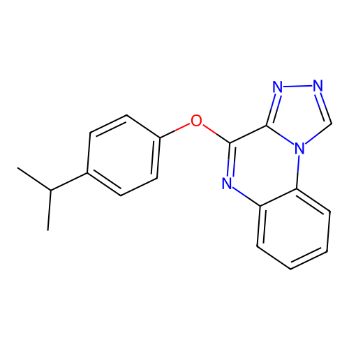 4-[4-(Propan-2-yl)phenoxy][1,2,4]triazolo[4,3-a]quinoxaline structure