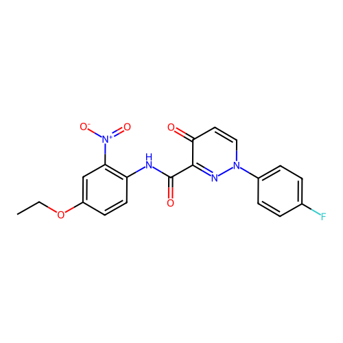 N-(4-ethoxy-2-nitrophenyl)-1-(4-fluorophenyl)-4-oxo-1,4-dihydropyridazine-3-carboxamide structure