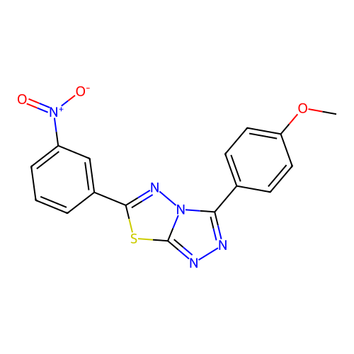 3-(4-Methoxyphenyl)-6-(3-nitrophenyl)-[1,2,4]triazolo[3,4-b][1,3,4]thiadiazole structure