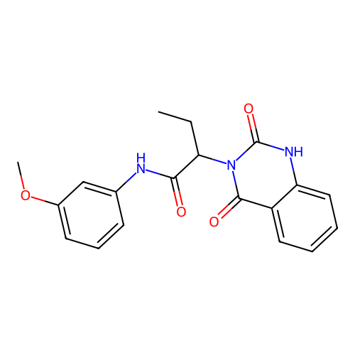 2-(2-hydroxy-4-oxoquinazolin-3(4H)-yl)-N-(3-methoxyphenyl)butanamide structure