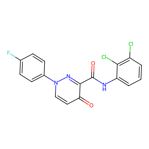 N-(2,3-dichlorophenyl)-1-(4-fluorophenyl)-4-oxo-1,4-dihydropyridazine-3-carboxamide structure
