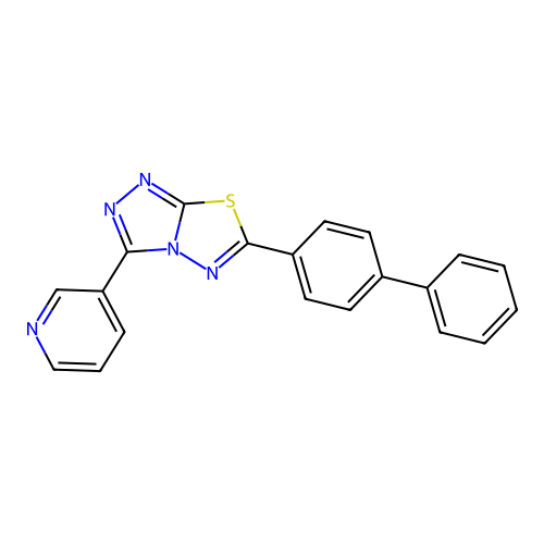 6-(4-Phenylphenyl)-3-pyridin-3-yl-[1,2,4]triazolo[3,4-b][1,3,4]thiadiazole structure