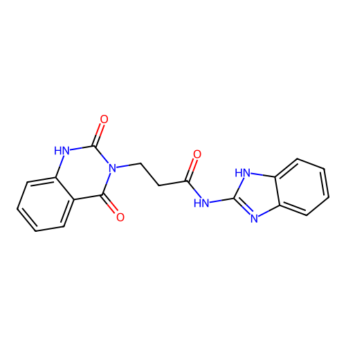 N-(1H-benzimidazol-2-yl)-3-(2-hydroxy-4-oxoquinazolin-3(4H)-yl)propanamide structure