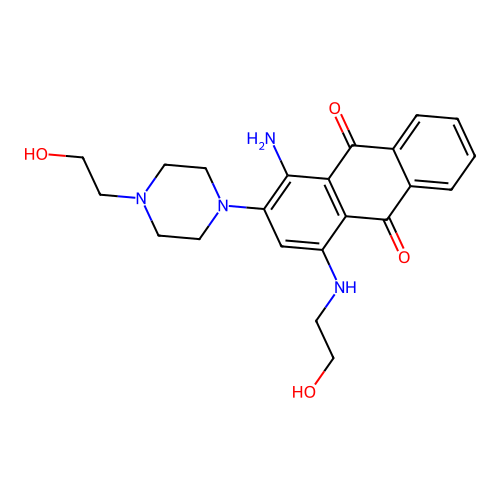 1-amino-4-(2-hydroxyethylamino)-2-[4-(2-hydroxyethyl)piperazin-1-yl]anthracene-9,10-dione structure