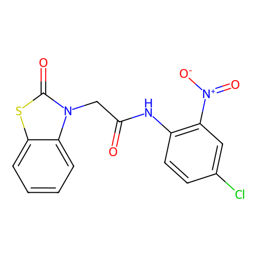N-(4-chloro-2-nitrophenyl)-2-(2-oxobenzo[d]thiazol-3(2H)-yl)acetamide structure
