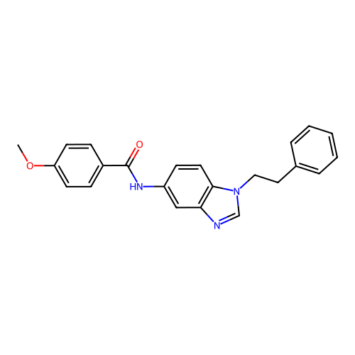 4-methoxy-N-[1-(2-phenylethyl)-1H-benzimidazol-5-yl]benzamide structure