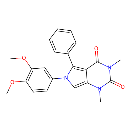 6-(3,4-dimethoxyphenyl)-1,3-dimethyl-5-phenyl-1H-pyrrolo[3,4-d]pyrimidine-2,4(3H,6H)-dione structure