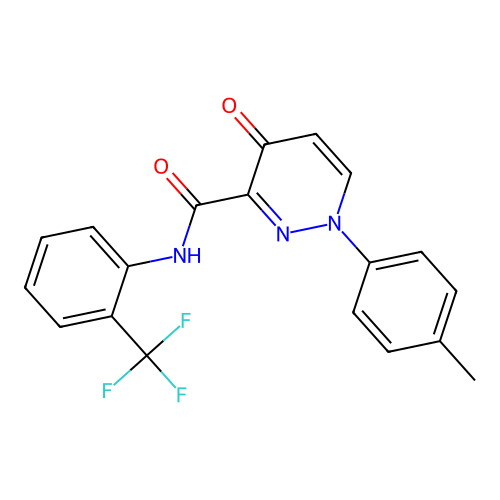 1-(4-methylphenyl)-4-oxo-N-[2-(trifluoromethyl)phenyl]-1,4-dihydropyridazine-3-carboxamide structure
