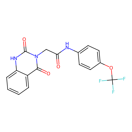 2-(2-hydroxy-4-oxoquinazolin-3(4H)-yl)-N-[4-(trifluoromethoxy)phenyl]acetamide structure