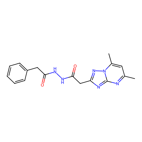 2-(5,7-dimethyl-[1,2,4]triazolo[1,5-a]pyrimidin-2-yl)-N'-(2-phenylacetyl)acetohydrazide structure