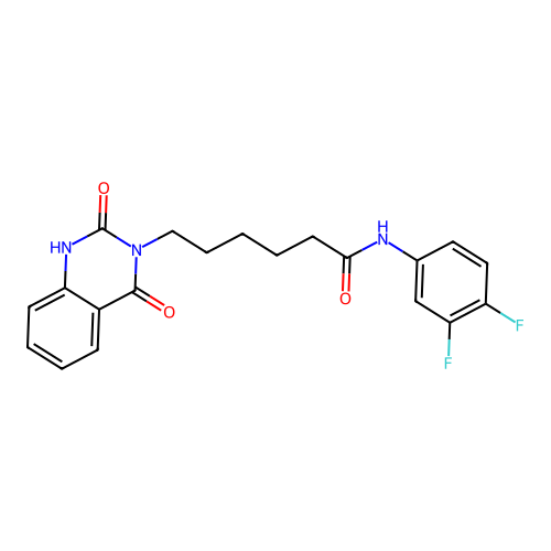 N-(3,4-difluorophenyl)-6-(2-hydroxy-4-oxoquinazolin-3(4H)-yl)hexanamide structure