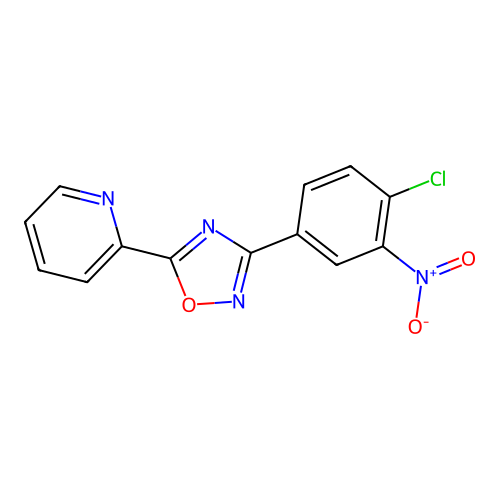 3-(4-Chloro-3-nitrophenyl)-5-(pyridin-2-yl)-1,2,4-oxadiazole structure