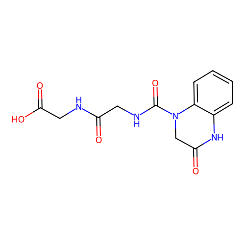 N-[(3-hydroxyquinoxalin-1(2H)-yl)carbonyl]glycylglycine structure
