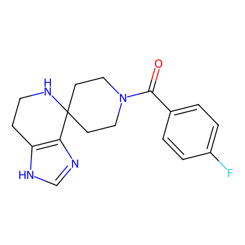 (4-fluorophenyl)(1,5,6,7-tetrahydrospiro[imidazo[4,5-c]pyridine-4,4'-piperidin]-1'-yl)methanone structure