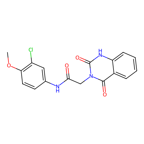 N-(3-chloro-4-methoxyphenyl)-2-(2-hydroxy-4-oxoquinazolin-3(4H)-yl)acetamide structure