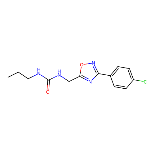 1-{[3-(4-Chlorophenyl)-1,2,4-oxadiazol-5-yl]methyl}-3-propylurea structure