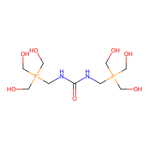 Phosphonium, (carbonylbis(iminomethylene))bis(tris(hydroxymethyl)- structure