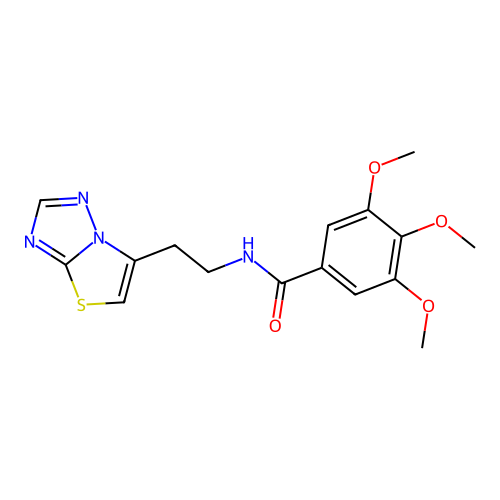 3,4,5-trimethoxy-N-[2-([1,3]thiazolo[3,2-b][1,2,4]triazol-6-yl)ethyl]benzamide structure