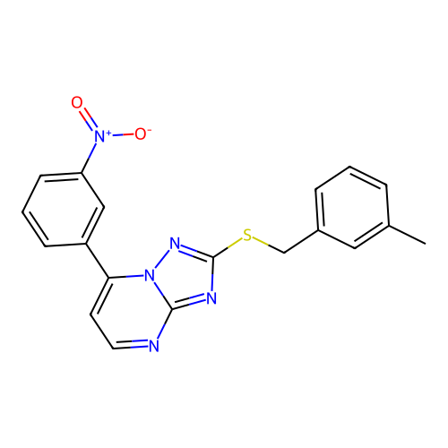 2-[(3-Methylbenzyl)sulfanyl]-7-(3-nitrophenyl)[1,2,4]triazolo[1,5-a]pyrimidine structure