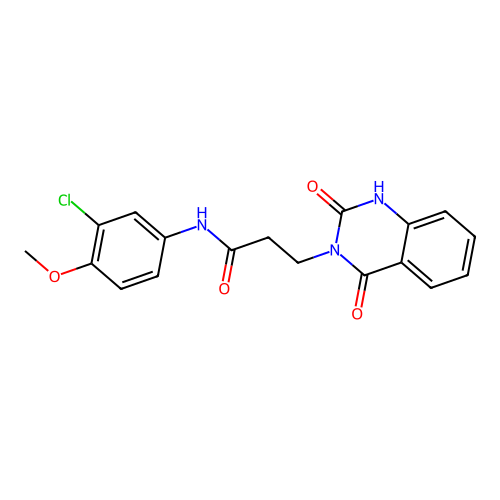 N-(3-chloro-4-methoxyphenyl)-3-(2-hydroxy-4-oxoquinazolin-3(4H)-yl)propanamide structure